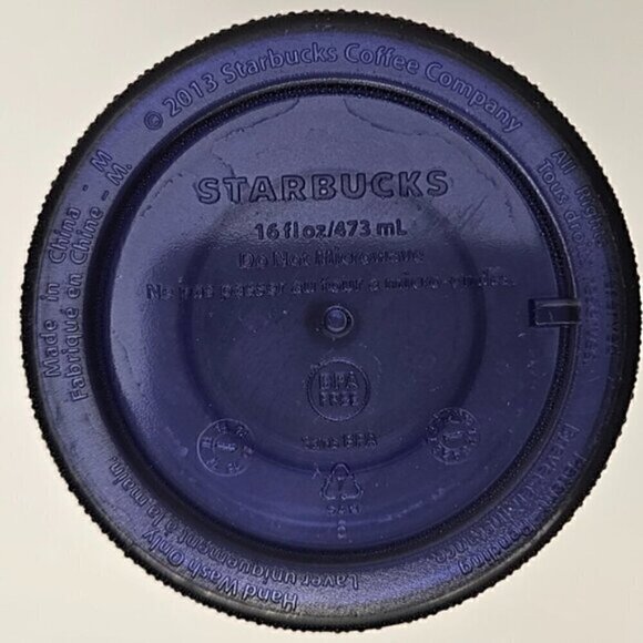 ☕ Starbucks 2013 Blue Stainless Steel Travel Tumbler 16oz Rare Collector - Picture 9 of 9